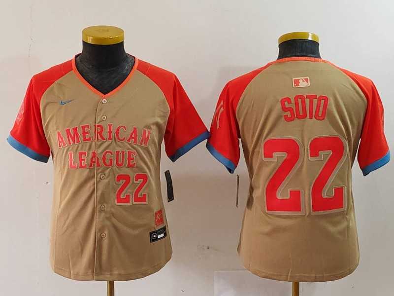 Youth New York Yankees #22 Juan Soto Number Cream 2024 All Star Limited Stitched Jersey->2024 mlb all-star->MLB Jersey